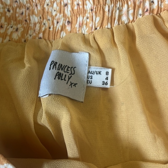 Princess Polly yellow floral mini skirt - Picture 2 of 3